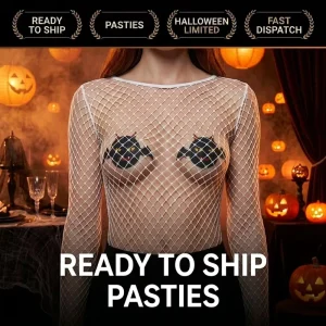 Sexy Black Satin Wing Devil Nipple Covers for Halloween Disposable Bat Breast Pasties Adhesive Soft Gothic Rave Party Stickers