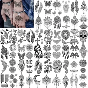 Sexy Butterfly Custom Eco-friendly Smart Sticker Girl DIY Non-toxic Glue Body Art Temporary Lace Tattoo Sticker