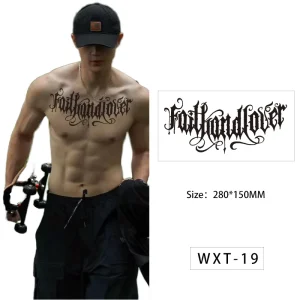Sexy Chest Semi Permanent Herbal Tattoos for Men or Women Long Lasting Temporary Body Paper Design Tattoo Sticker