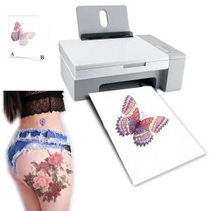 Sexy Design Indian Waterproof White Face Body Fashionable DIY Inkjet Printer Art Water Slide Decal Transfer Paper Tattoo Sticker