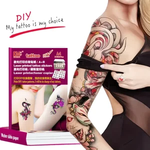 Sexy Fashionable DIY Indian Print Custom White Waterproof Temporary Water Slide Decal Tattoo Paper A+B Set Body