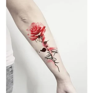 Sexy Fashionable Half Arm Leg Tattoos Rose Flowers Body Art Waterproof Temporary Tattoo Stickers for Girls Boys Adult