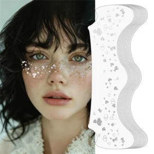 Sexy Freckles Glitter Water Resistant Eco Friendly Tattoo Stickers for Face Brown Black Colors Temporary Makeup Lasting 3 7 Days