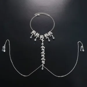 Sexy Full Crystal Fine Jewelry Body Chain Women Exaggerate Bling Bling Fine Jewelry Body Chain