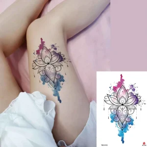 Sexy Leg Indian Water Transfer Tattoo Stickers High Quality White Paper Custom Temporary Tattoos for Women