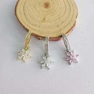 Sexy Trendy Gold Silver Multicolor Belly Piercing Navel Piercing Rings Flower Dangle Zircon Belly Button Ring Body Jewelry
