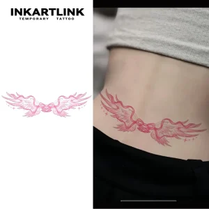 Sexy Y2K Cyber Sigilism Lower Back Temporary Tattoo Waterproof Tribal Butterfly Body Art Sticker Valentine’s Day