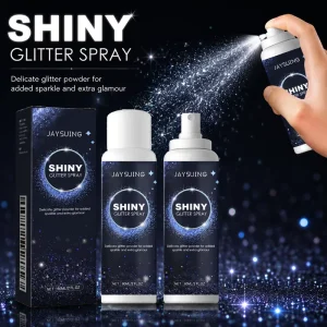 Shimmer Body Glitter Spray Film Forming Highlighter Mist for Hair Clothes Party Nightclub Halloween OEM