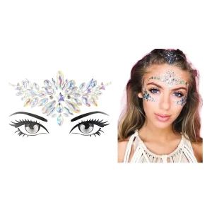 Shinein Make up Face Gems Jewels Self Adhesive Crystal Rhinestone Face Stickers for Festival Party