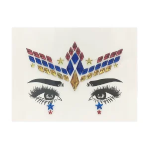 Shiny Rhinestone Face Gem Sticker for Music Festival and Party Performance Makeup and Body Art Decoration