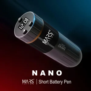 Short Battery Wireless Tattoo Machine Pen with Disposable Cartridge Needles for Body Art