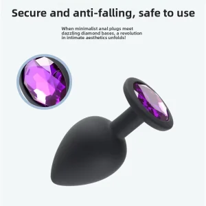 Silicone Anal Plug Sex Toys for Women Jewel Black Red Pink Rosy Colors Small Medium Butt Plug Juguetes Sexuales