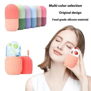 Silicone Beauty Ice Face Roller Mold Reusable Ice Tray For Face Eye Puffiness Relief Facial Massage Skin Care Tool BPA Free
