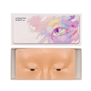 Silicone Dummy Face Training Kit for Permanent Tattoo and Makeup Includes Eyes and Mask Board for Practice