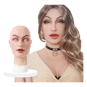 Silicone Facemask Realistic Head Cover With Make up Female Facemasks for Cosplay Crossdressing Transgender