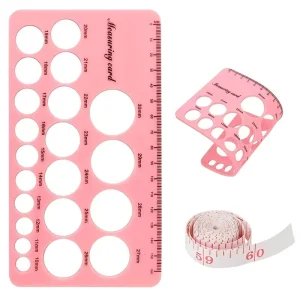 Silicone Flange Breast Nipple Measuring Ruler Soft Reusable Sizer Card Drawing Stencils Permanent Makeup Accessory
