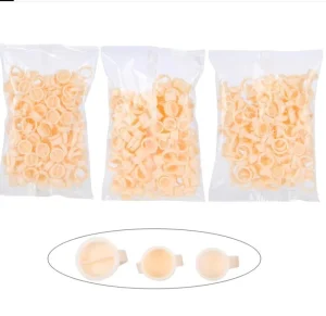 Silicone Permanent Makeup Ring Pigment Ring Tattoo Ink Eyebrow Lip Tattoo Pigments Holder Rings Container Cup