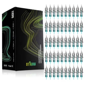 Silicone Tattoo Cartridge Needles 50Pcs Assorted Mixed Size Disposable Permanent Use