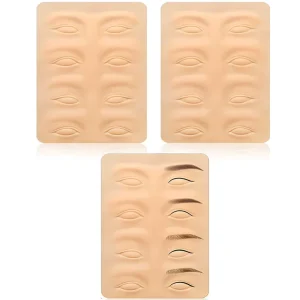 Silicone Tattoo Practice Skin Double-Sided Microblading Supplies Eyebrow Eyeliners Lisp Permanent Makeup Eyebrow Training Tool