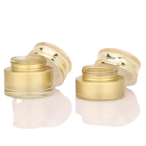 Silk Screen Printed Lotion Cream Cosmetic Glass Bottles Set