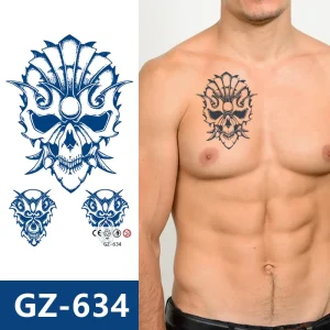 Simple Pattern Waterproof Temporary Tattoo Stickers Long Lasting Body Art for Men and Women