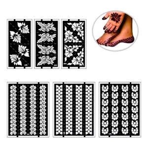 Simple Unique Bridal Henna Mehndi Designs for Hand and Foot Temporary Tattoo Stickers