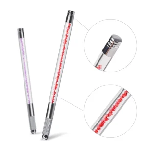 Single Head Eyebrow Microblading Tool Handle Pen Crystal Tattoo Permanent Makeup Tattoo for Brow Lip Eyeliner