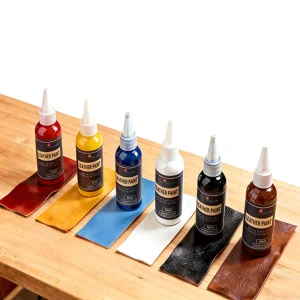 Six Colors Leather Acrylic Paint Leather Pigment Reclaimed Tinted Paint Suitable for Smooth Leather Shoes Bags and Sofas