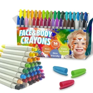 Skin Bodi Art Twist up Washable Marker Painting Kit Kid Color Wax Stick for Body Makeup Face Paint Crayon