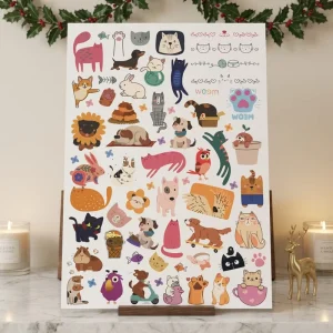 Skin Safe Hypoallergenic Children UV Printed Cartoon Waterproof Temporary Tattoo Stickers for Kids Party Supplies