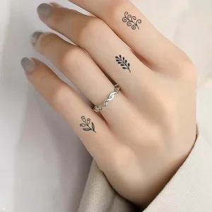 Skin Safe Long Lasting 15 Days Mini Size Realistic Finger Temporary Tattoo Juice Ink Body Sticker Tattoo Semi Permanent