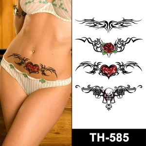 Skin Safe Water Transfer Washable Girls Women Fake Body Sexy Temporary Stickers Tattoo