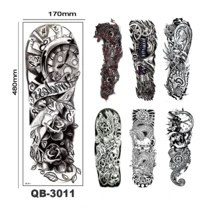 Sleeve Tattoos Stickers Full Arm Tribal Totem Temporary Tattoos Sleeves for Adult