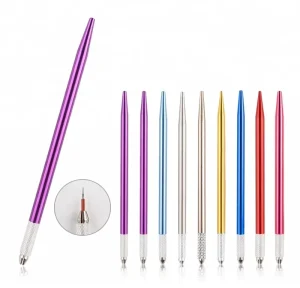Slim and Exquisite One Side Manual Pen Colorful for Microblading Suitable for Cross Blade Grog Needle and Semi Permanent Makeup