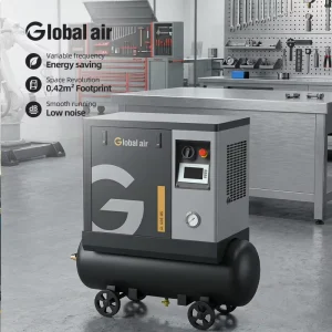 Small 5.5KW 7.5HP Rotary Screw Air Compressor for Home Workshop Auto Repair Hobby Airbrush Spray Gun Tool With Tank