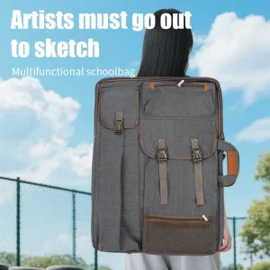 Small Canvas Painting Bag 66*47cm Multifunctional Artist Backpack