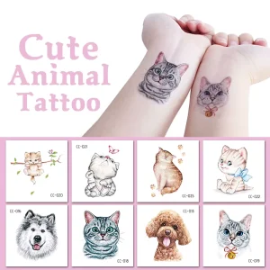 Small Children’s Cartoon Animals and Angels Pattern Tattoo Stickers