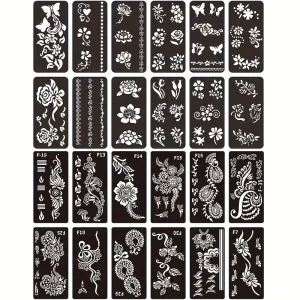 Small Image 3D Tattoo Stickers Henna Sexy GirlsTattoo Stencils Template Body Painting Stencil Paper Tattoo