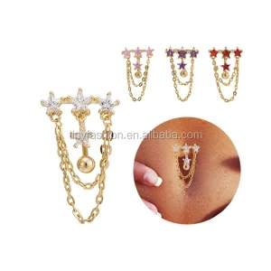 Small Order Jewelry Young Fashion Jewelry Body Piercing Hot Star Tassel Dangle Navel Rings
