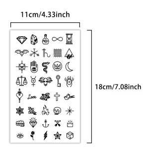Small Pattern Temporary Tattoo Creative Semi Permanent Tattoo Waterproof Lasts 2 Weeks Arm Herbal Tattoo