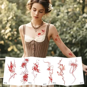 Small Rose Waterproof Temporary Tattoo Stickers
