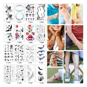 Small Size Colorful Waterproof Tattoo Sticker Non-toxic Temporary Tattoo Stickers for Kids Girls Boys