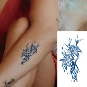 Small Size Eco-Friendly Sexy Fashionable Paper Tattoo Stickers Herbs 15 Days Lasting Semi-Permanent Design Water Transfer