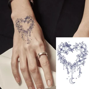 Small Size Long Lasting Herbal Tattoo Sticker Customizable for Face and Body