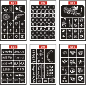 Small Template Microblading Spray Semi Permanent Korean Hollow Tattoo Template Herbal Juice Tattoo Temporary Tattoo Body Art