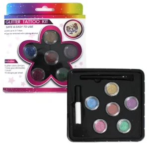 Smaller Shimmer Glitter Tattoo Set for Kids