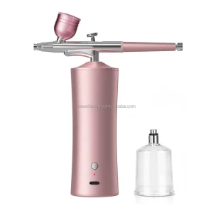Smart Spray Gun Rechargeable Air Brush With Compressor Kit Oxygen Airbrushes for Barber Nail Art Model Painting Makeup Eye Brow