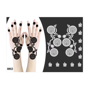 Smart Sticker 9*6.3inch Eco friendly Non Toxic Glue Henna Tattoo Stencils Water Transfer Printing Temporary Lace Tattoo Sticker