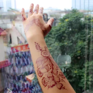 Smart Sticker Custom Waterproof Watercolor Temporary Realistic Flowers Tattoo Sticker MS 1