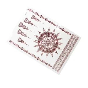 Smart Sticker Customized Size Indian Style Eco friendly Non Toxic Waterproof Brown Lace Temporary Tattoo Sticker From Guangdong